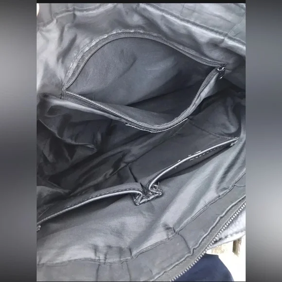 Reflections Handbag Purse Black Vinyl Multi-Pocket - Picture 6 of 7